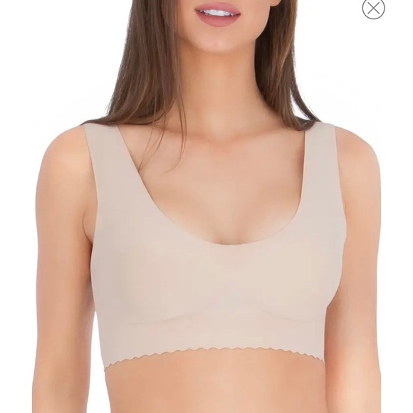 Belly Bandit Anti Bra Scoop Neck Maternity Bra Nude Beige Size Large NWOT